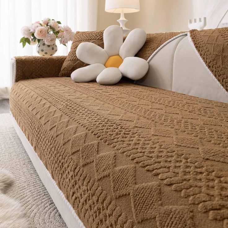 Couch Cover/Sofa Covers, Anti Slip Sofa Slipcover (Brown llI)