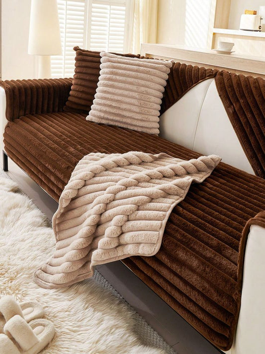 Couch Cover/Sofa Covers, Anti Slip Sofa Slipcover (Brown-HTIV)